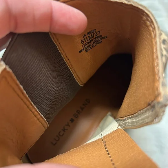 Lucky brand ressy leopard booties 6.5 new - Picture 4 of 5